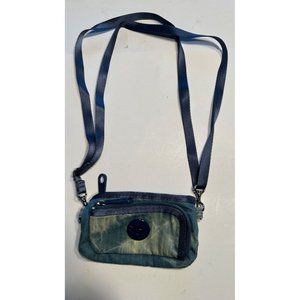 Women's Kipling Purse Blue Washed Over The Shoulder Crossbody Travel Wallet